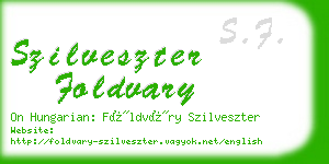 szilveszter foldvary business card